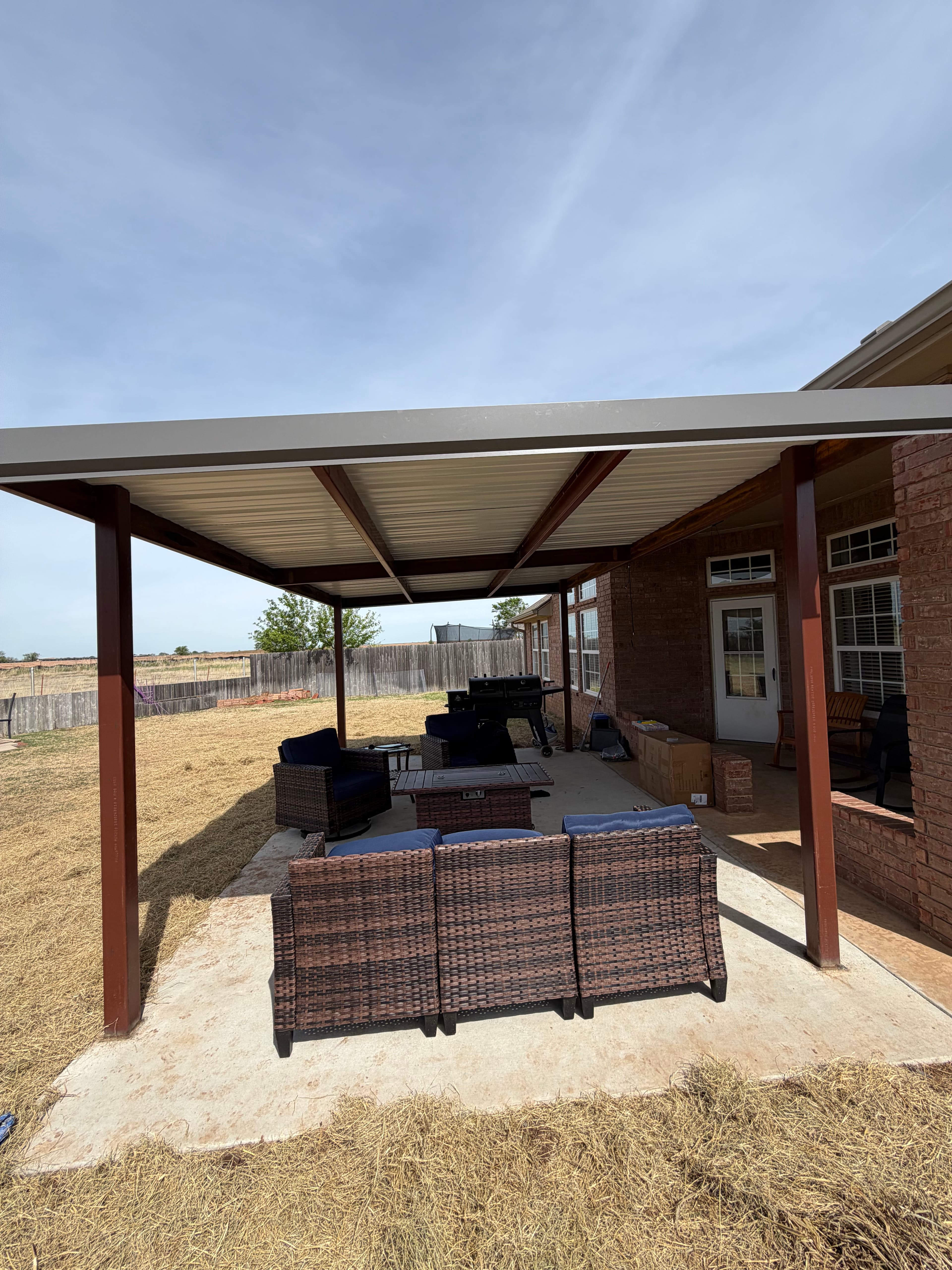 Project Concrete Patio and Metal Roof Cover Build in Duncan OK image