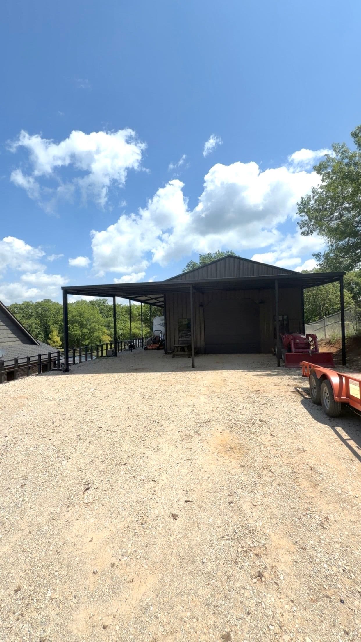 Gallery photos for 20x45 Porch Extension Added to Existing Metal Shop Building: Image #2