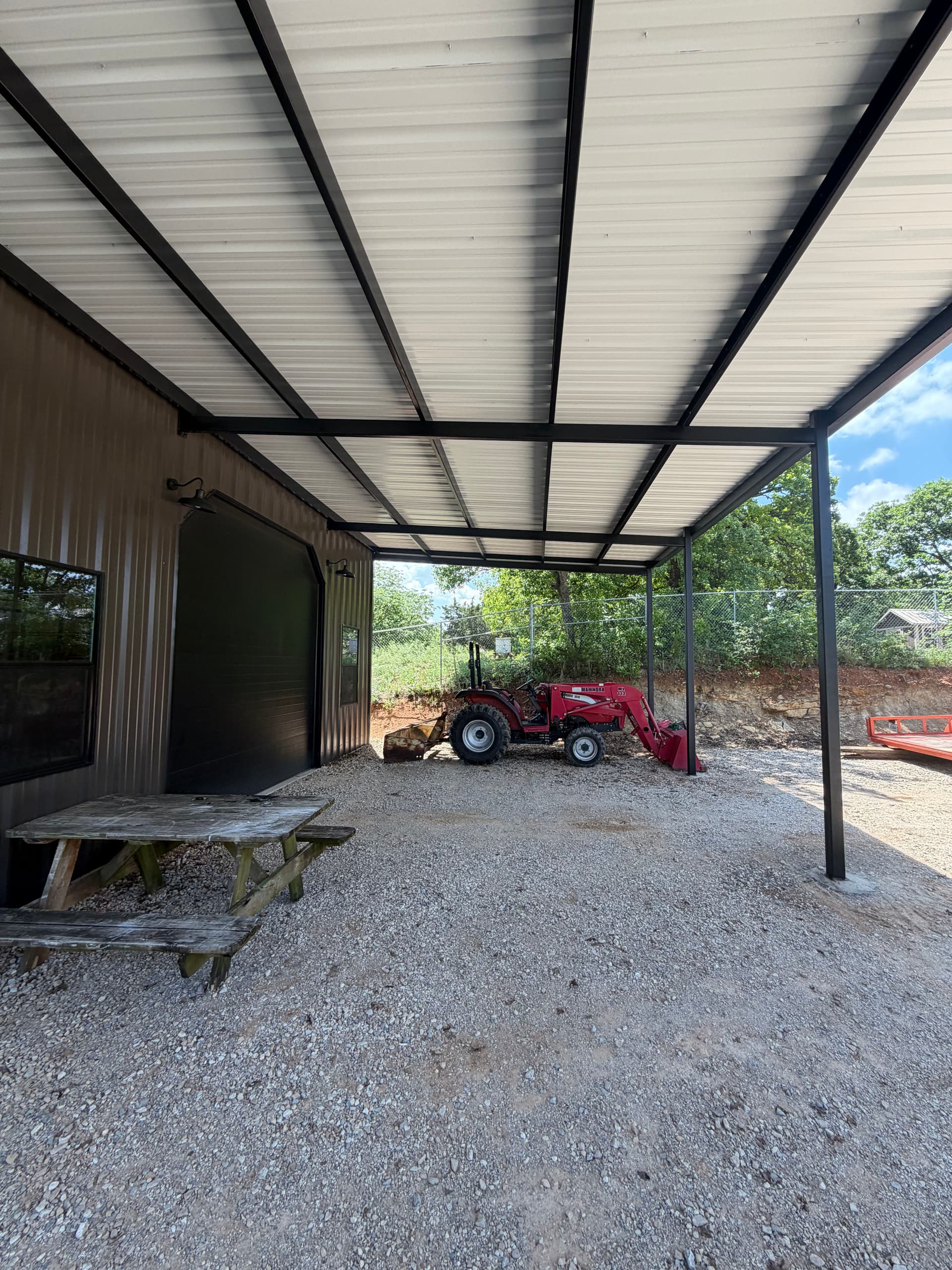Gallery photos for 20x45 Porch Extension Added to Existing Metal Shop Building: Image #1