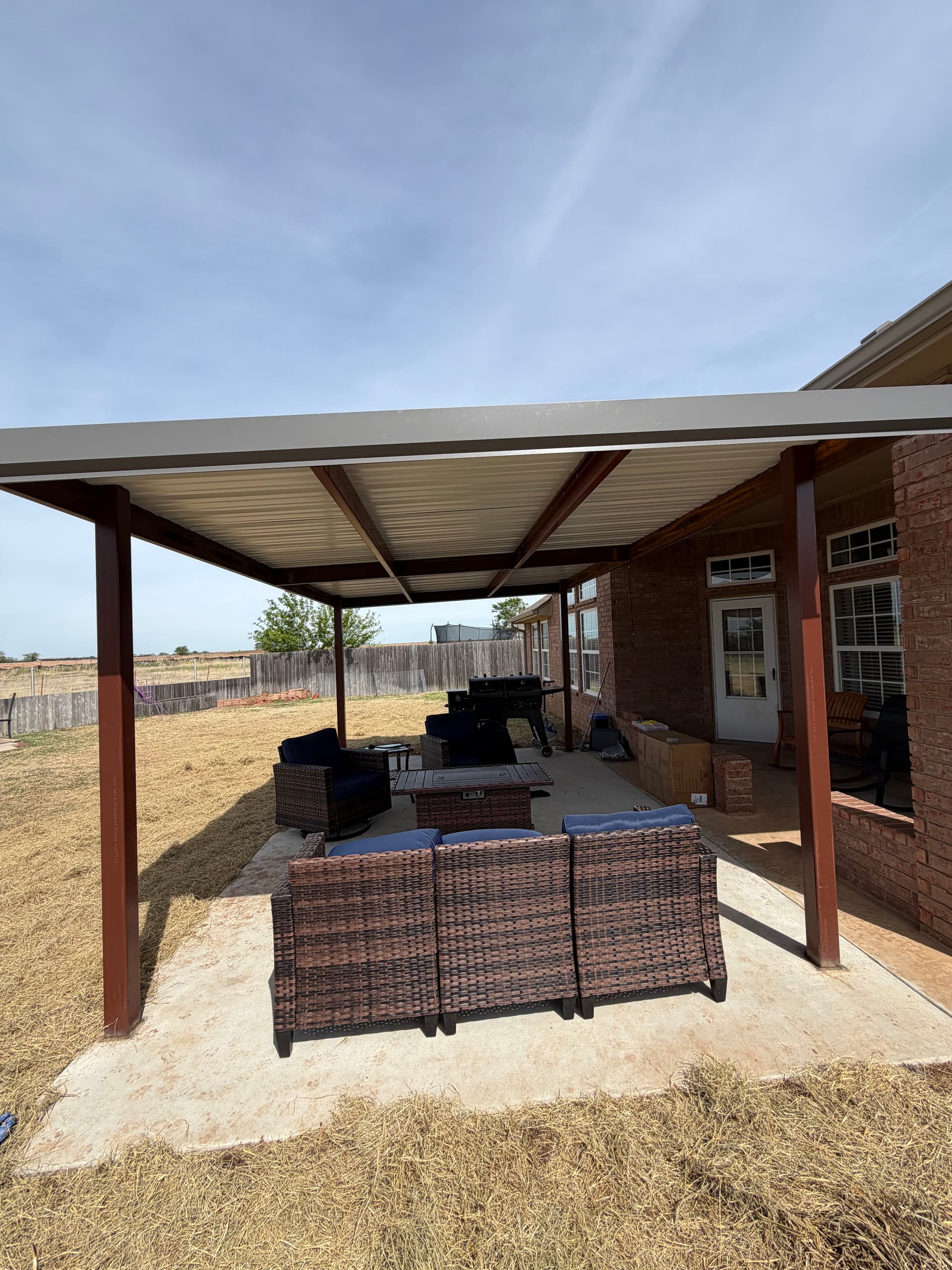 Concrete Patio and Metal Roof Cover Build in Duncan OK image
