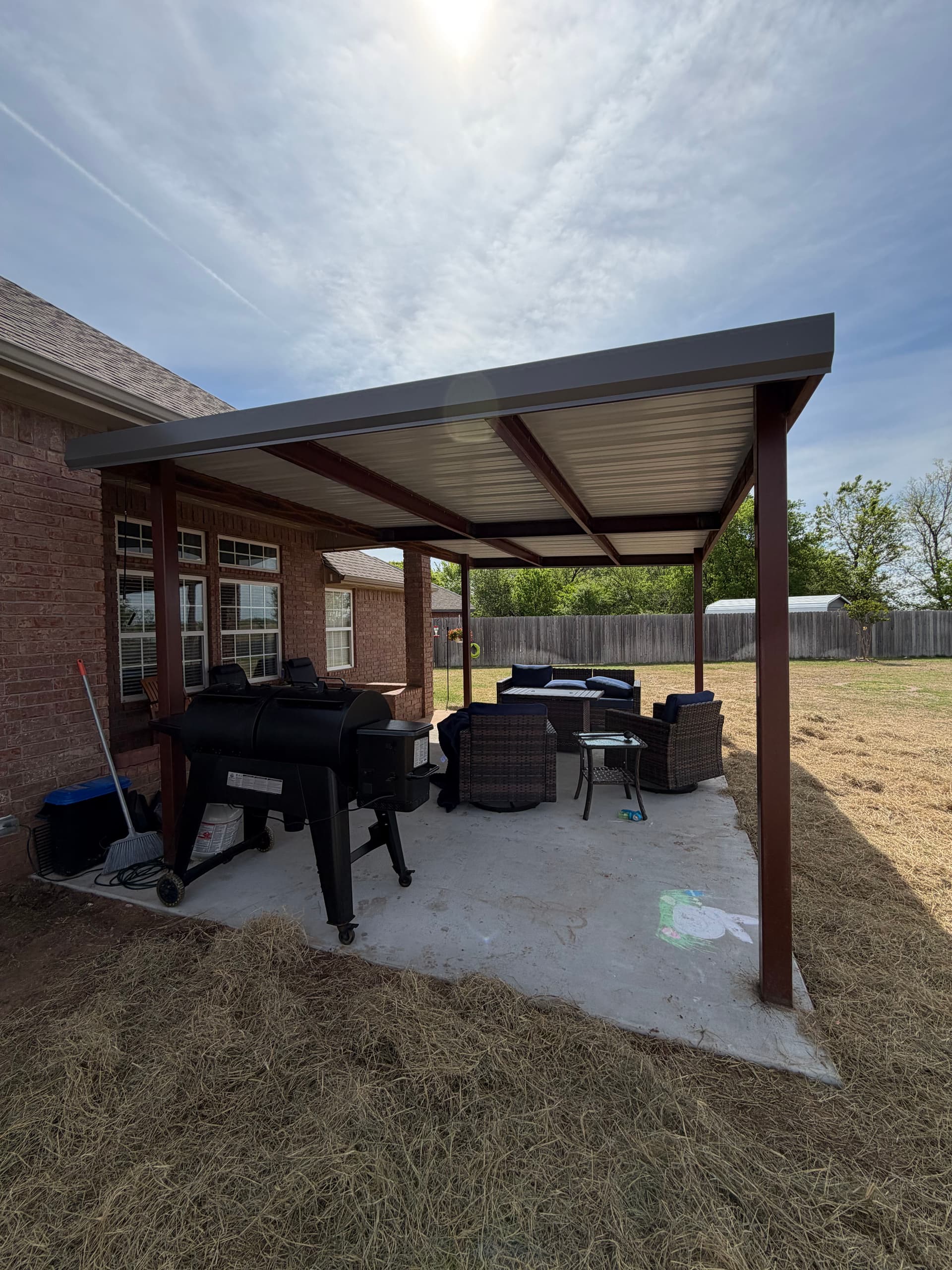 Gallery photos for Concrete Patio and Metal Roof Cover Build in Duncan OK: Image #4