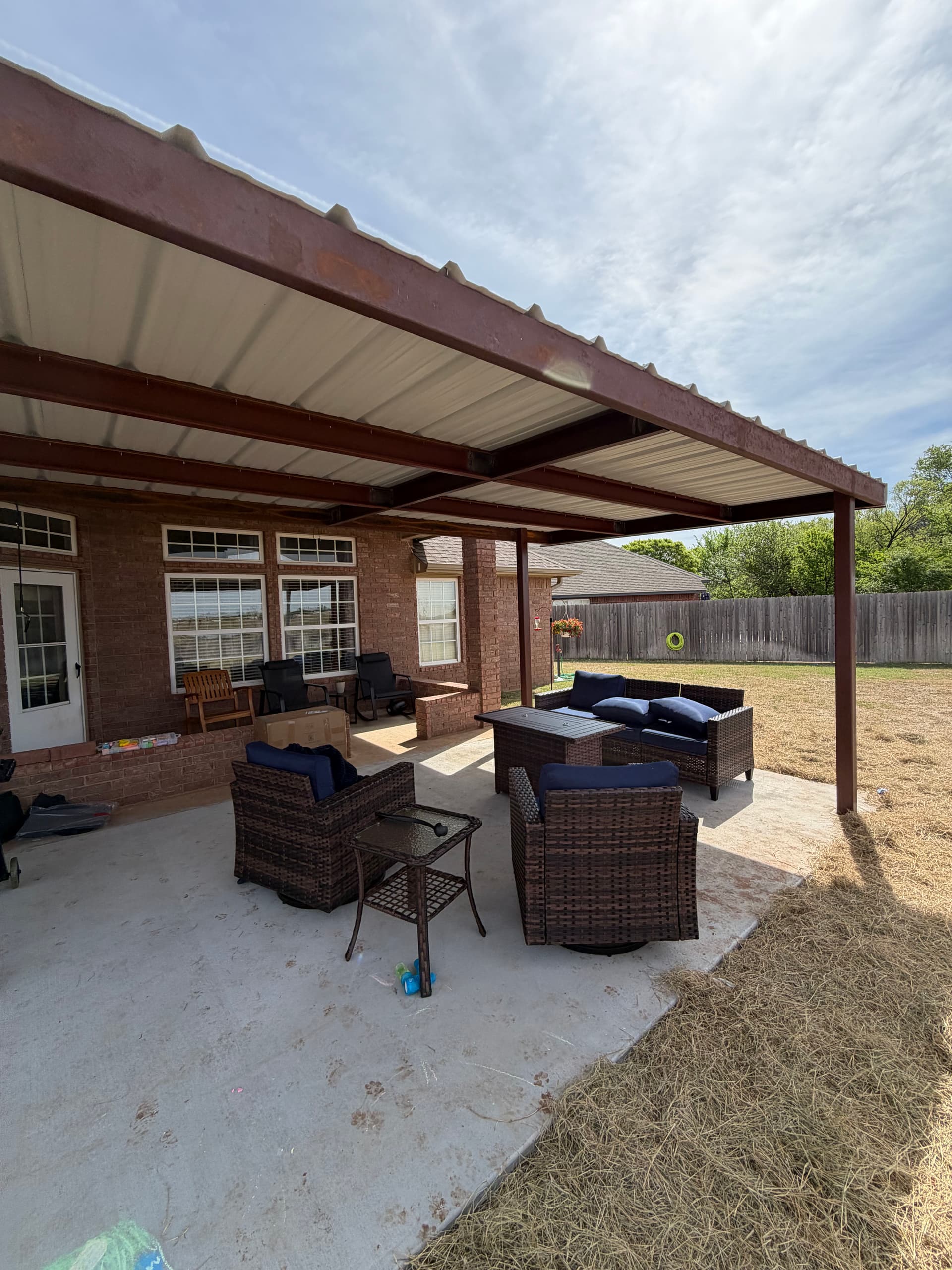 Gallery photos for Concrete Patio and Metal Roof Cover Build in Duncan OK: Image #1